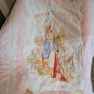 Peter Rabbit Crib Bedding set incl bedskirt and diaper holder - Pink 3pc set